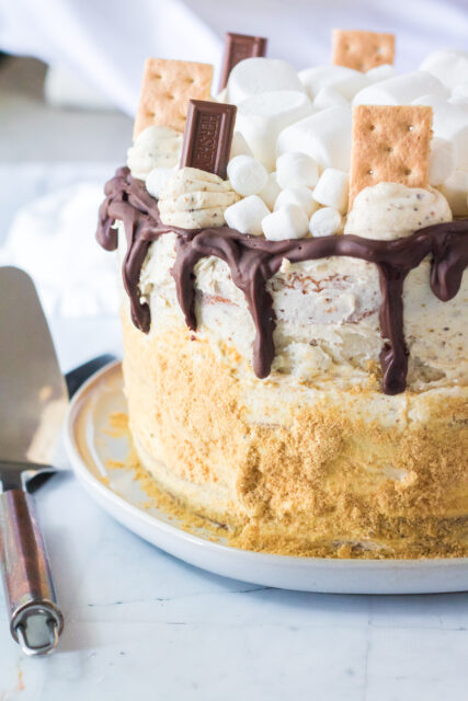 Fluffy S'Mores Layer Cake that is Packed with Your Favorite S'Mores ...