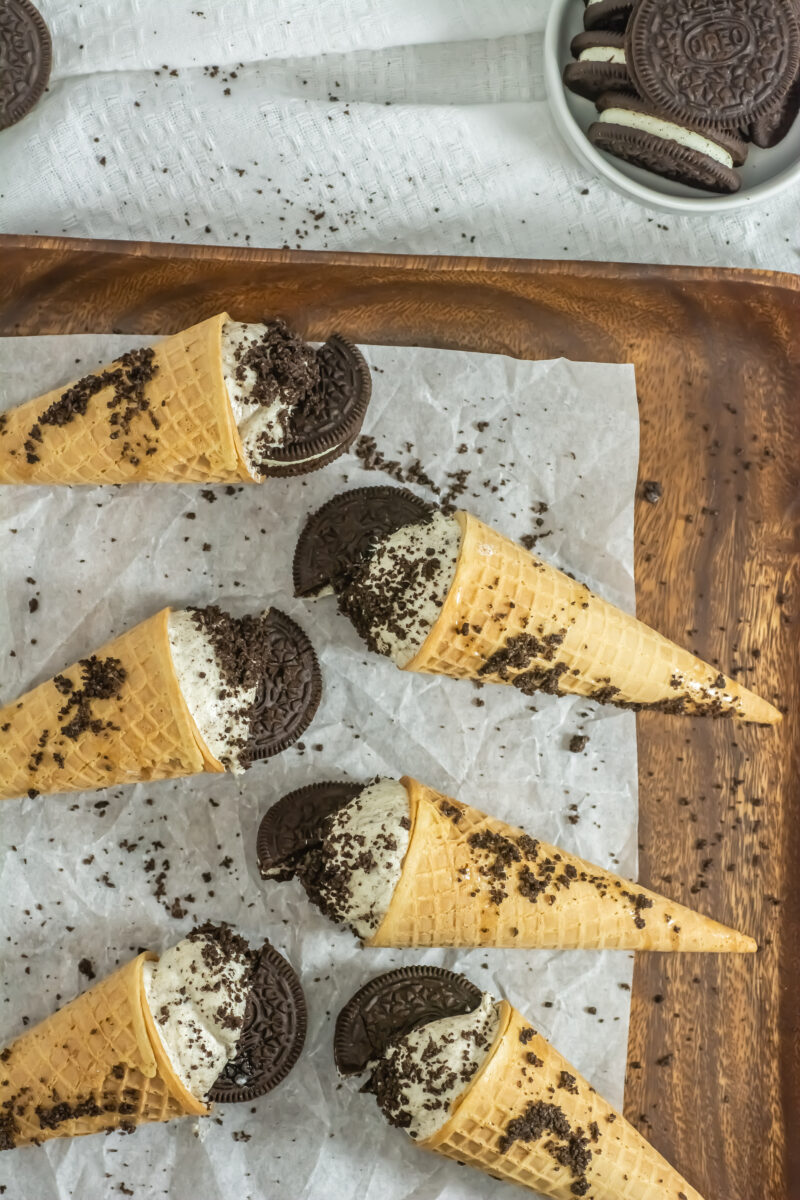 Easy Oreo Cheesecake Cones Recipe - No-Bake Dessert